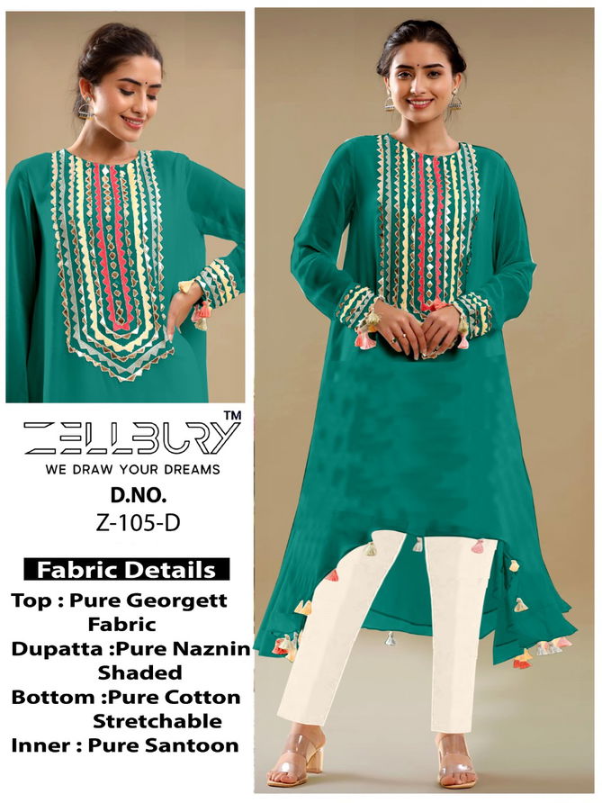 Zellbury Fancy Ethnic Wear Wholesale Readymade Designer Suits Catalog